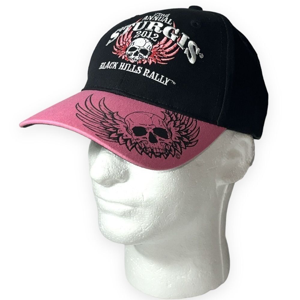 Sturgis 72nd Annual Hat Black Hills Rally‎ 2012 Black and Pink Embroidered New